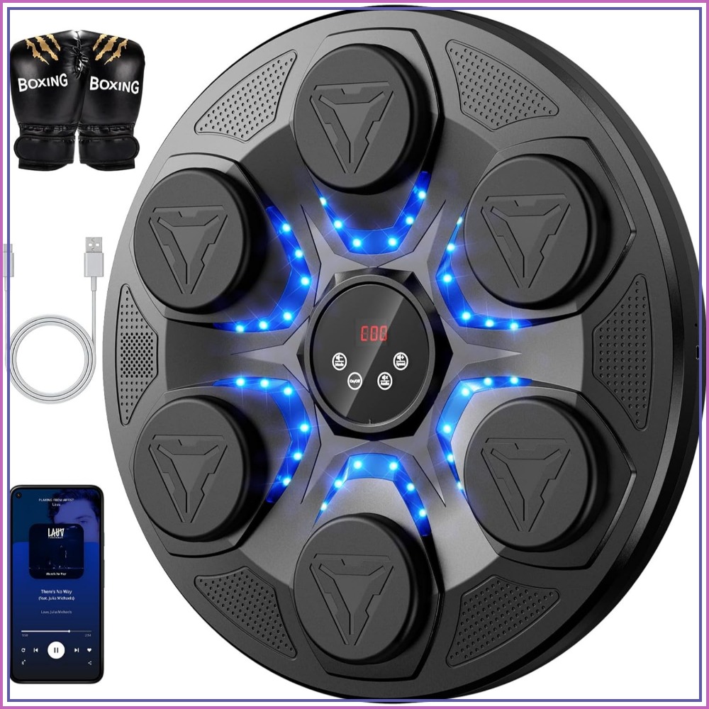 Led Gloves Music - Upgrade Music Boxing Machine, Interactive Punching