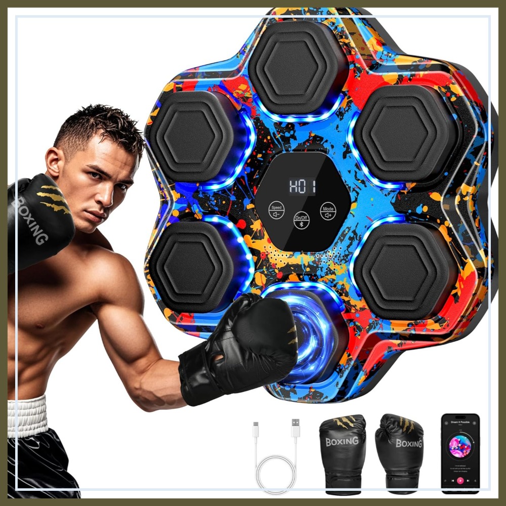 Led Gloves Music - Smart Bluetooth Boxing Machine with Gloves,