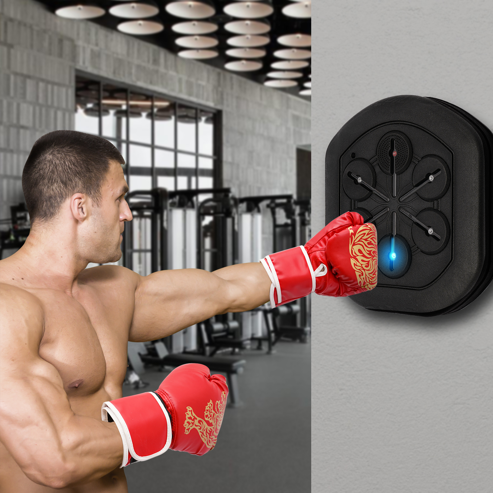 Music Boxing Machine Auto Powe – обзор и цена Led Gloves Music