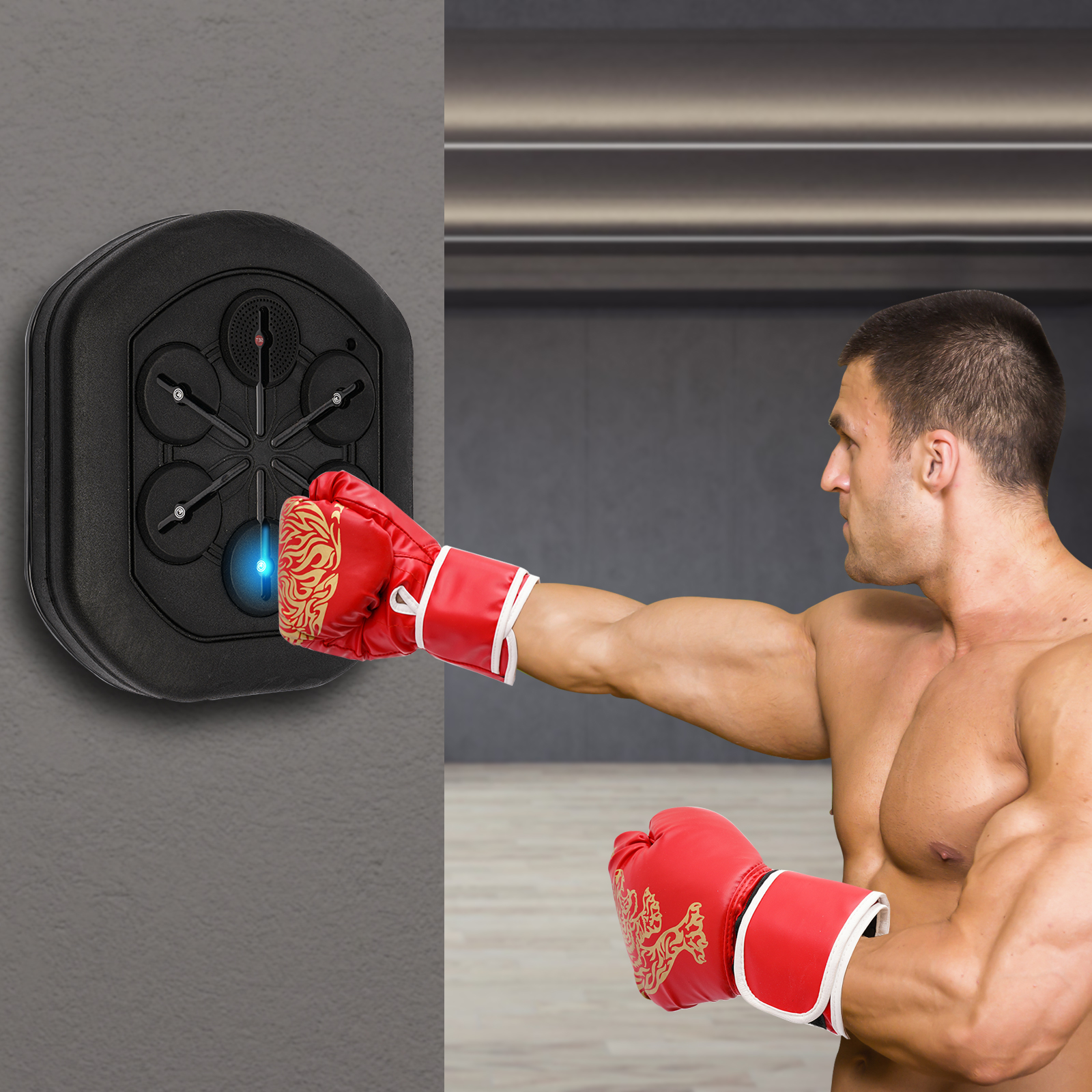 Music Boxing Machine Auto Powe – обзор и цена Led Gloves Music