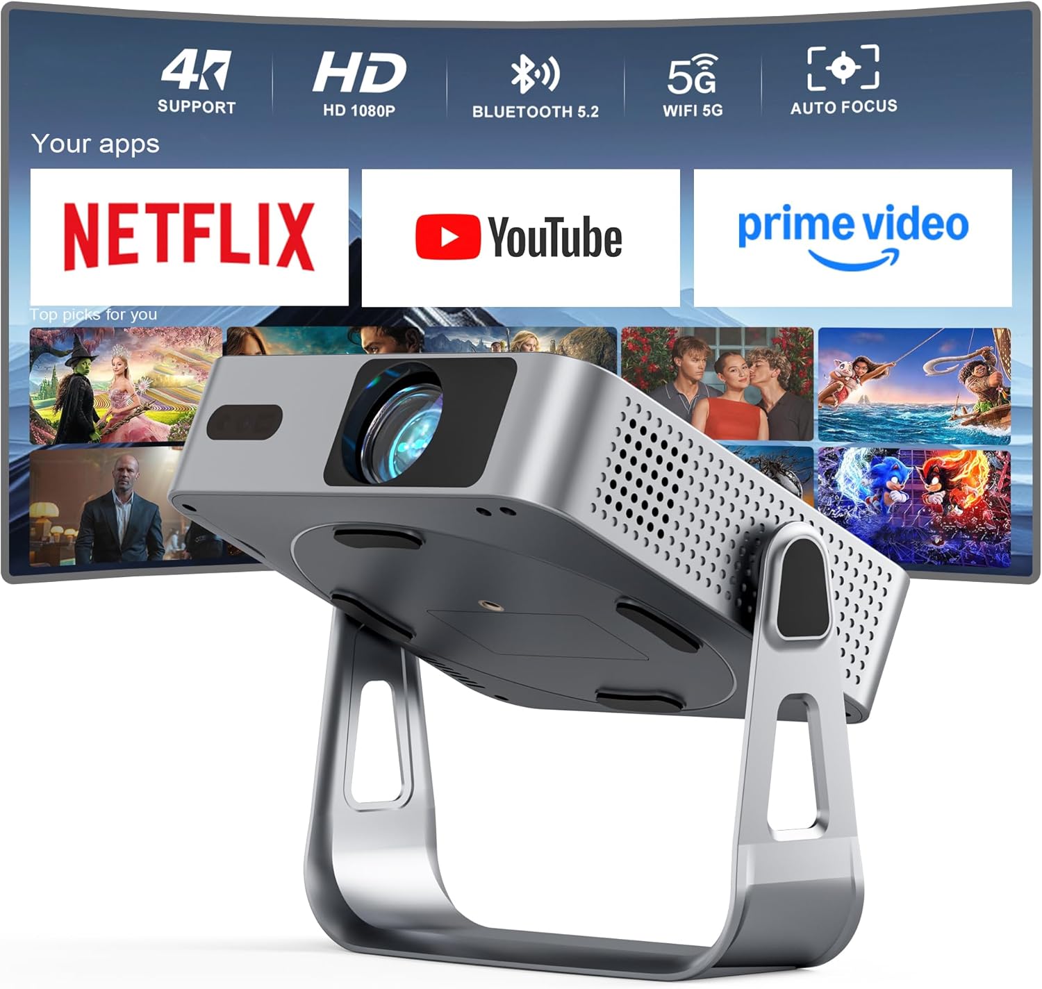 【Officially-Licensed APP & 180 – обзор и цена Mini Projector Portable