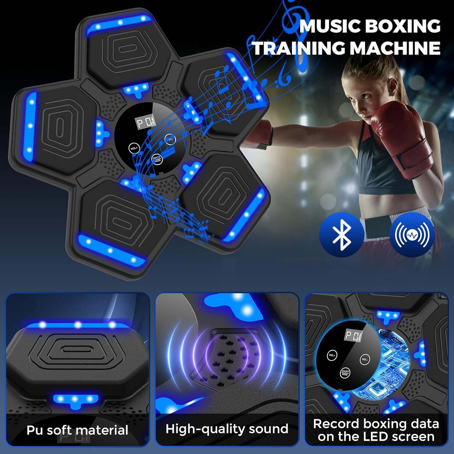 Smart Bluetooth Music Boxing M – обзор и цена Led Gloves Music