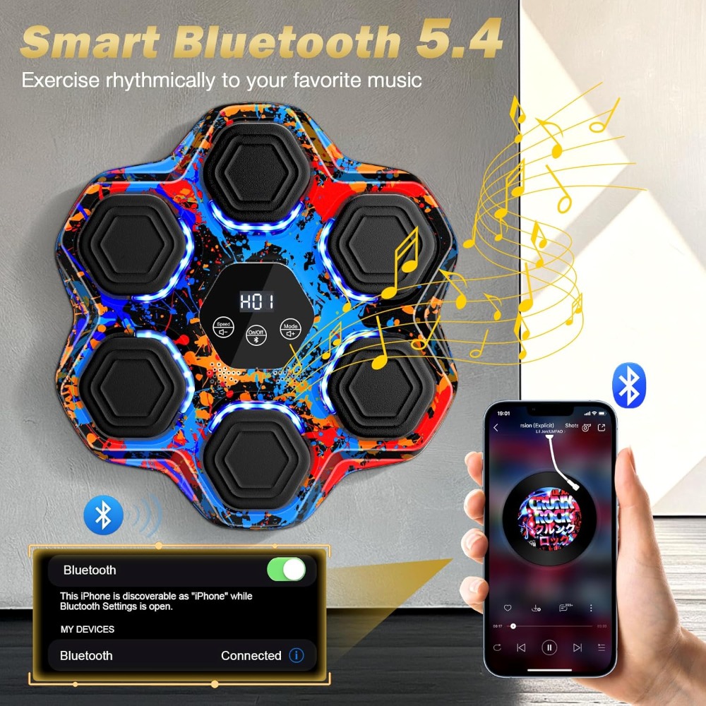 Smart Bluetooth Boxing Machine – обзор и цена Led Gloves Music