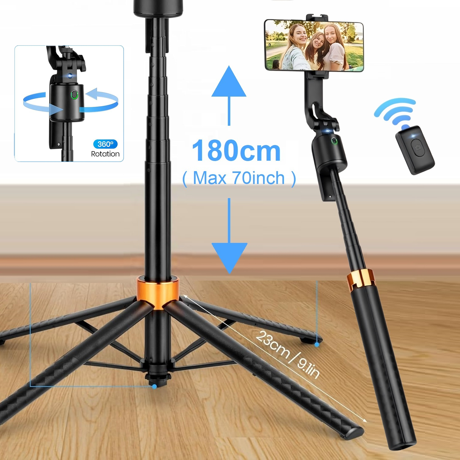 180cm/71in Tall Foldable Tripo – обзор и цена Auto Tracking Tripod